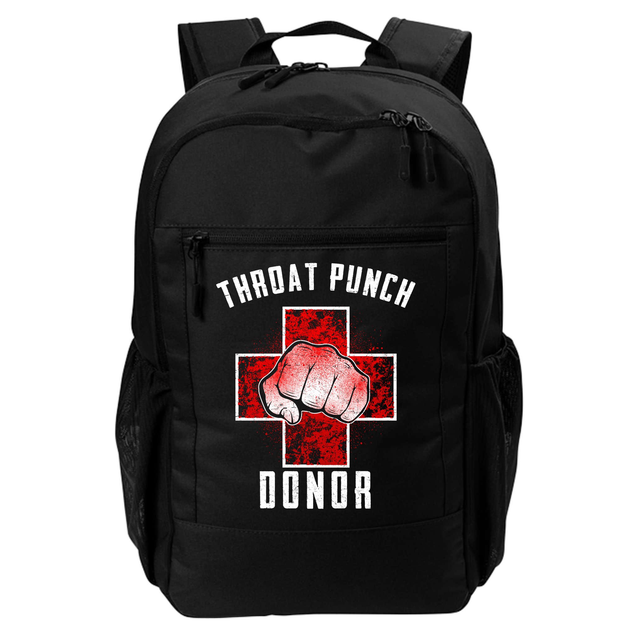 Throat Punch Donor Boxing Fan Backpack