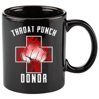 Throat Punch Donor Boxing Fan 11oz C Handle Ceramic Mug