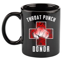 Throat Punch Donor Boxing Fan 11oz C Handle Ceramic Mug