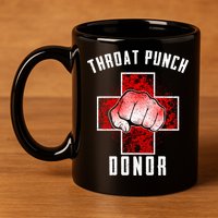 Throat Punch Donor Boxing Fan 11oz C Handle Ceramic Mug