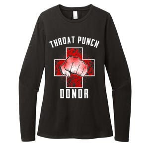 Throat Punch Donor Boxing Fan Womens CVC Long Sleeve Shirt