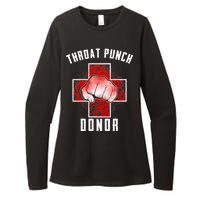 Throat Punch Donor Boxing Fan Womens CVC Long Sleeve Shirt