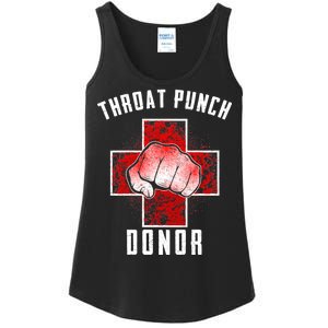 Throat Punch Donor Boxing Fan Ladies Essential Tank