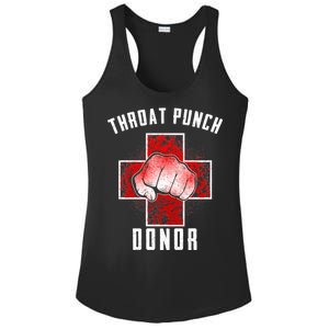 Throat Punch Donor Boxing Fan Ladies PosiCharge Competitor Racerback Tank