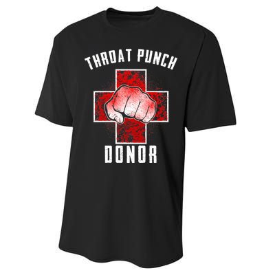 Throat Punch Donor Boxing Fan Performance Sprint T-Shirt