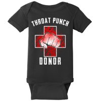 Throat Punch Donor Boxing Fan Baby Bodysuit