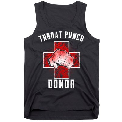 Throat Punch Donor Boxing Fan Tank Top
