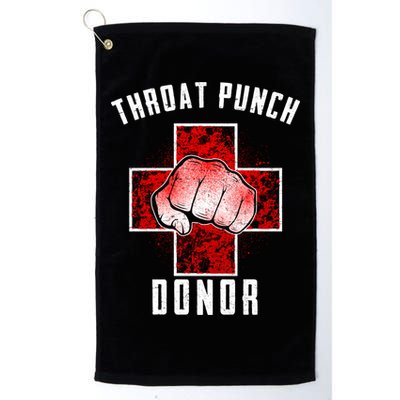 Throat Punch Donor Boxing Fan Golf Towel