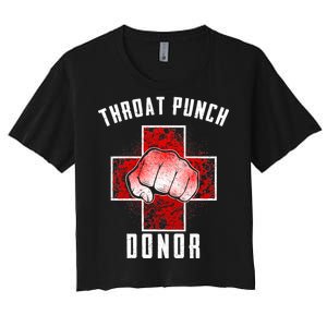 Throat Punch Donor Boxing Fan Women's Crop Top Tee