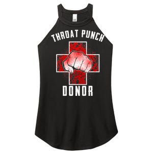 Throat Punch Donor Boxing Fan Women's Perfect Tri Rocker Tank