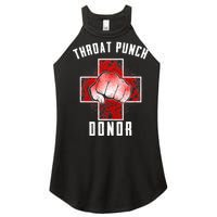 Throat Punch Donor Boxing Fan Women's Perfect Tri Rocker Tank