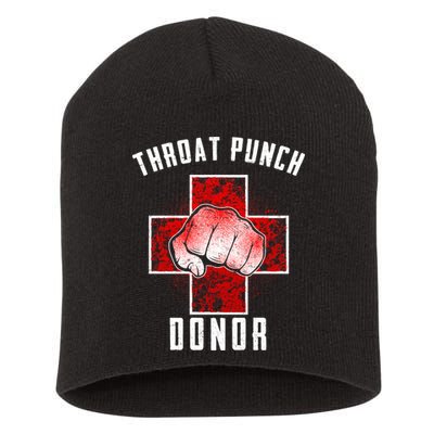 Throat Punch Donor Boxing Fan Short Acrylic Beanie
