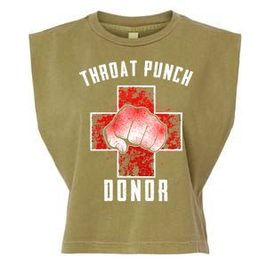 Throat Punch Donor Boxing Fan Garment-Dyed Women's Muscle Tee