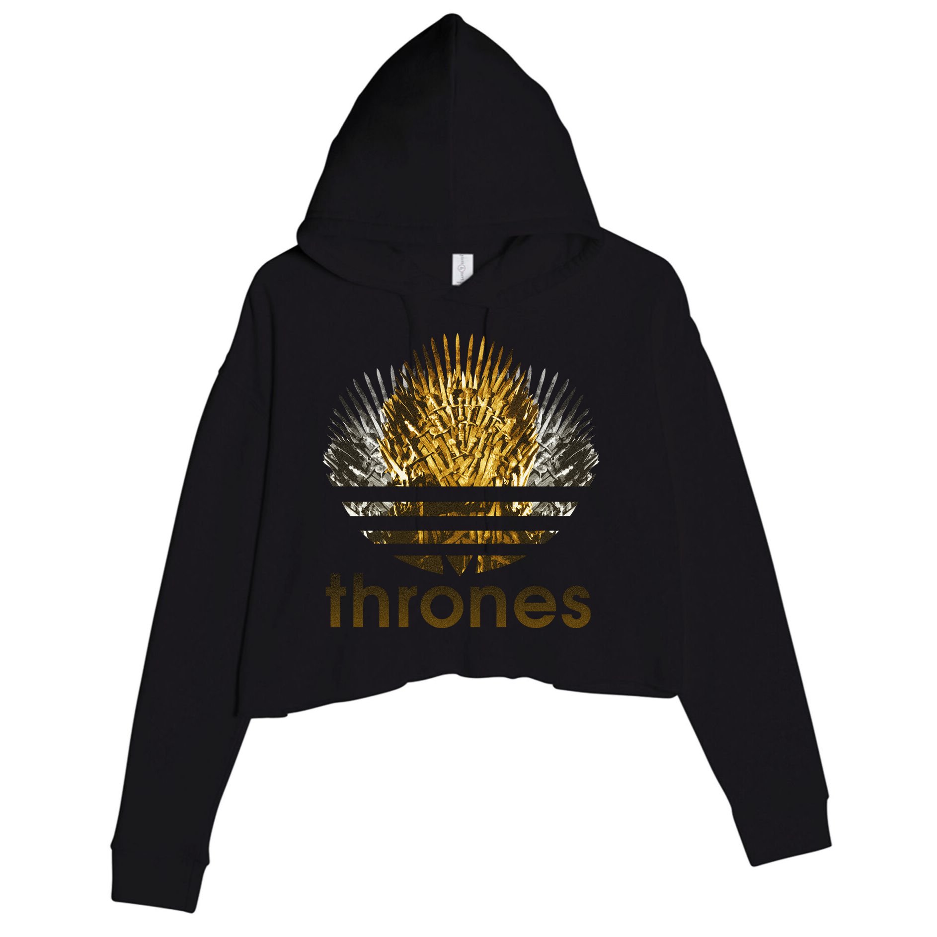 Thrones Logo Crop Fleece Hoodie