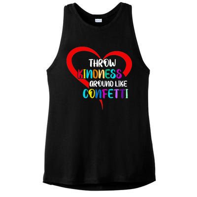 Throw Kindness Around Like Confetti Ladies PosiCharge Tri-Blend Wicking Tank