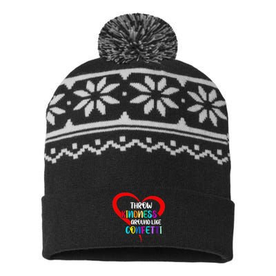 Throw Kindness Around Like Confetti USA-Made Snowflake Beanie