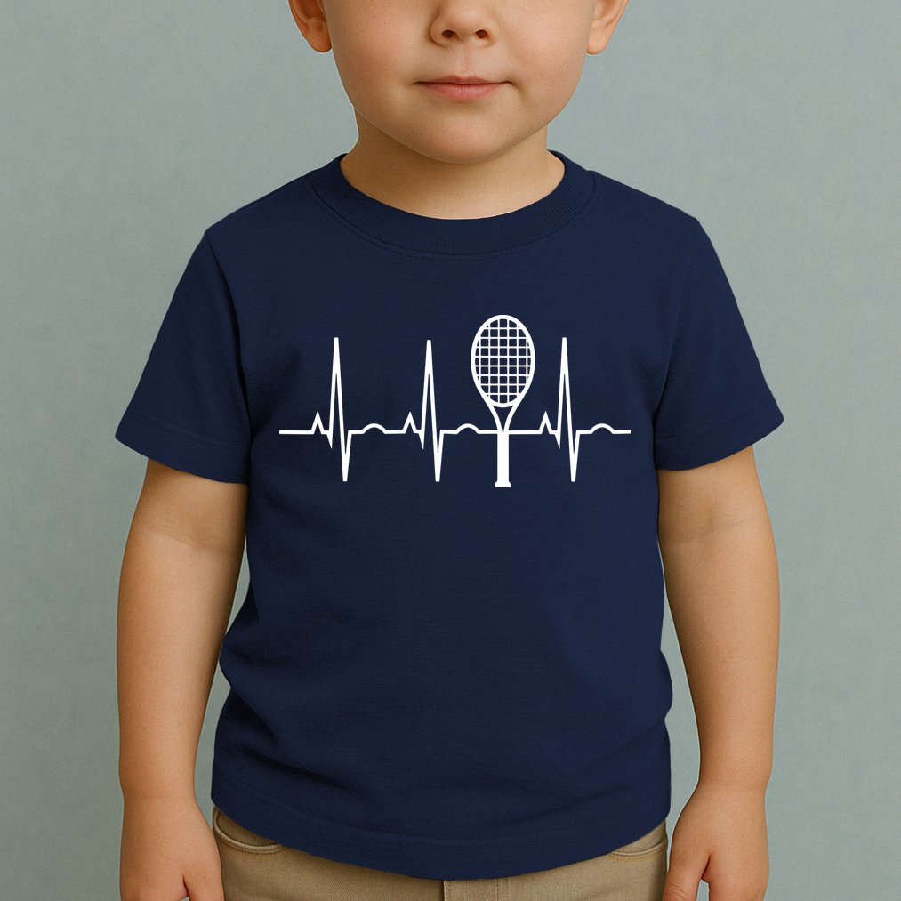 Tennis Heartbeat Shirts Best Tennis Gift Tee For Players Fans Toddler T-Shirt