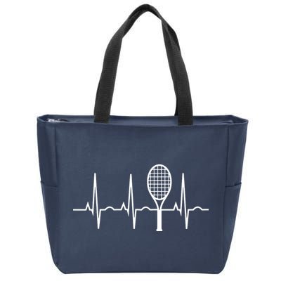 Tennis Heartbeat Shirts Best Tennis Gift Tee For Players Fans Zip Tote Bag