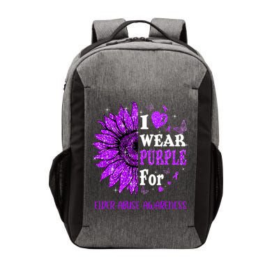Twinkle Heart Sunflower Elder Abuse Awareness Vector Backpack