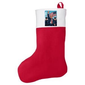 Trump Head Shot Fight Never Surrender Felt Holiday Christmas Stocking