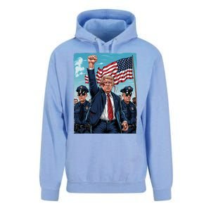 Trump Head Shot Fight Never Surrender Unisex Surf Hoodie