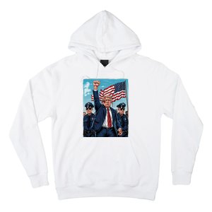 Trump Head Shot Fight Never Surrender Hoodie