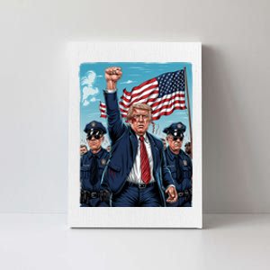 Trump Head Shot Fight Never Surrender Canvas