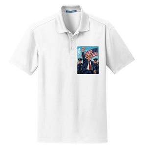 Trump Head Shot Fight Never Surrender Dry Zone Grid Polo