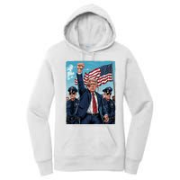 Trump Head Shot Fight Never Surrender Women's Pullover Hoodie