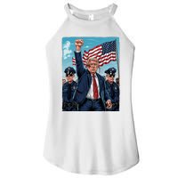 Trump Head Shot Fight Never Surrender Women's Perfect Tri Rocker Tank