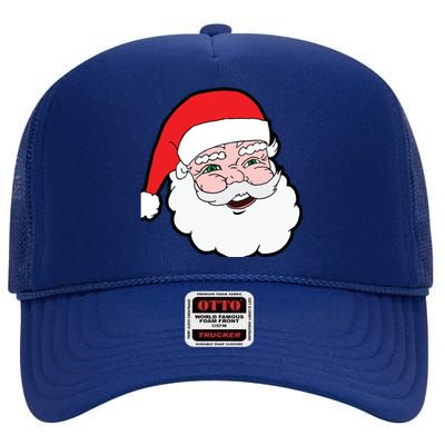 The Holidays Suck Santa Christmas Design Gift High Crown Mesh Back Trucker Hat