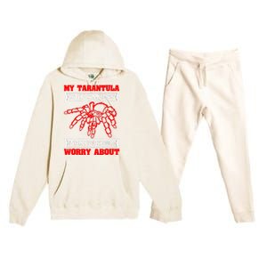 Tarantula Hairy Spiders Arachnid Entomophile Entomologist Premium Hooded Sweatsuit Set