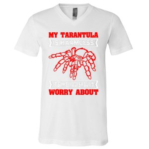 Tarantula Hairy Spiders Arachnid Entomophile Entomologist V-Neck T-Shirt