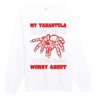 Tarantula Hairy Spiders Arachnid Entomophile Entomologist Premium Crewneck Sweatshirt