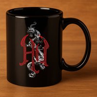 The Hu – Snow Logo Red 11oz C Handle Ceramic Mug