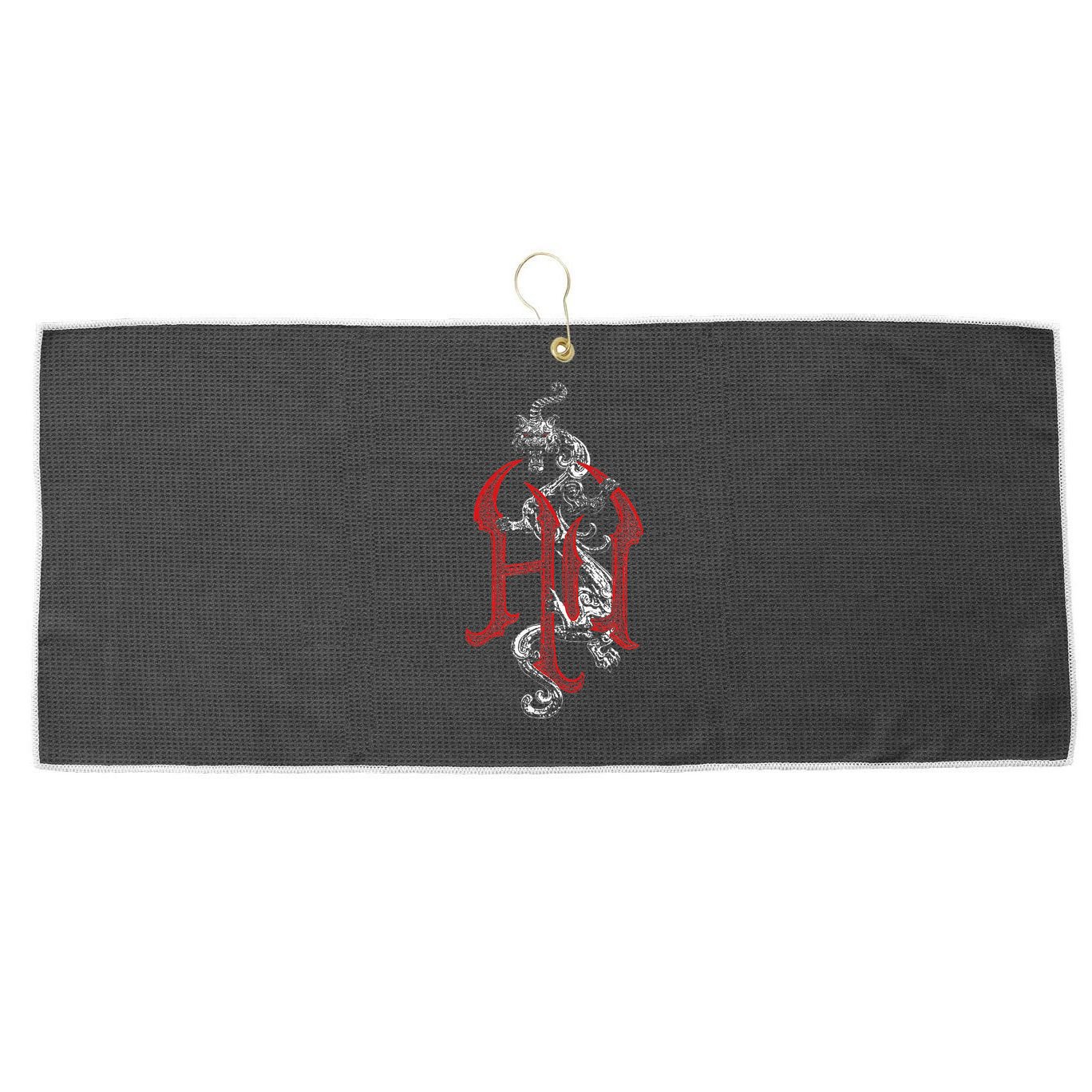 The Hu – Snow Logo Red Large Microfiber Waffle Golf Towel