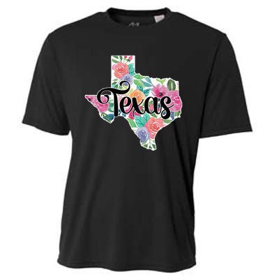 Texas Home State Pride Floral Vintage Texas Cooling Performance Crew T-Shirt