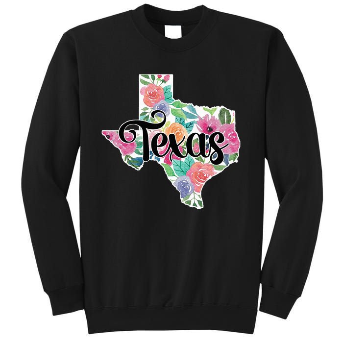 Texas Home State Pride Floral Vintage Texas Sweatshirt