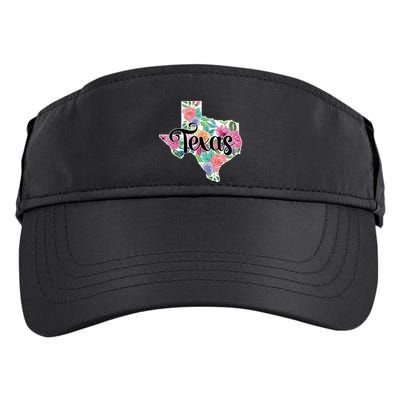 Texas Home State Pride Floral Vintage Texas Adult Drive Performance Visor
