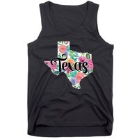 Texas Home State Pride Floral Vintage Texas Tank Top