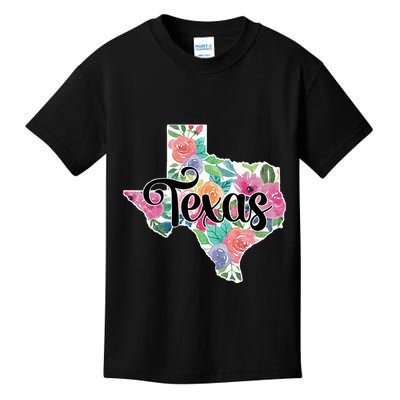 Texas Home State Pride Floral Vintage Texas Kids T-Shirt