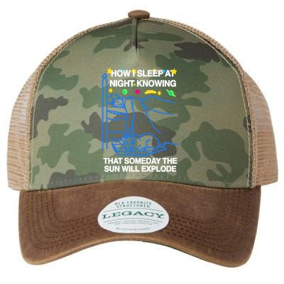 Thegoodshirts How Sleep At Night Knowing That Someday The Sun Will Explode Legacy Tie Dye Trucker Hat