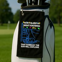 Thegoodshirts How Sleep At Night Knowing That Someday The Sun Will Explode Golf Towel