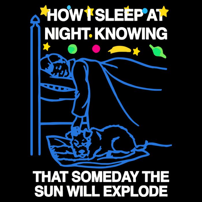 Thegoodshirts How Sleep At Night Knowing That Someday The Sun Will Explode Cropped Pullover Crew