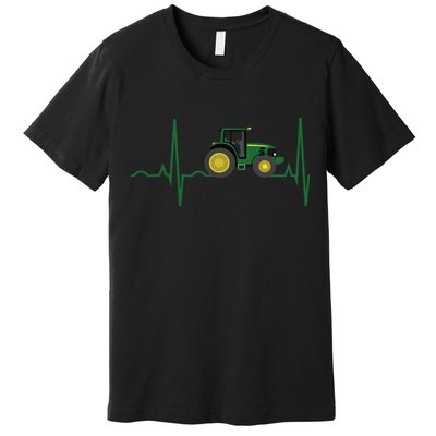 Tractor Heartbeat Shirts Best For Farmers Premium T-Shirt