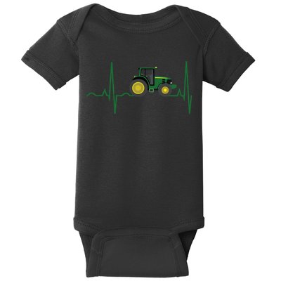 Tractor Heartbeat Shirts Best For Farmers Baby Bodysuit