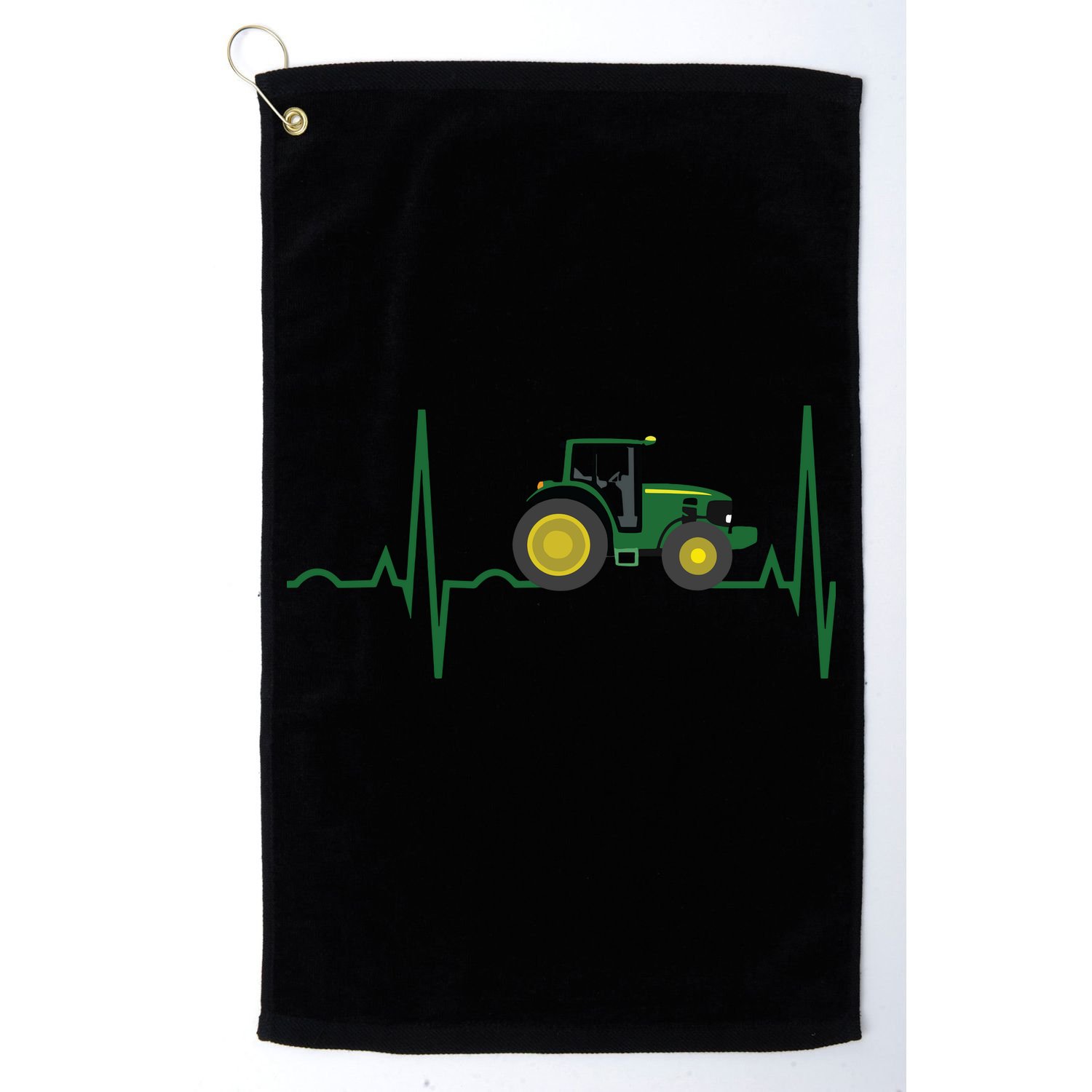 Tractor Heartbeat Shirts Best For Farmers Golf Towel