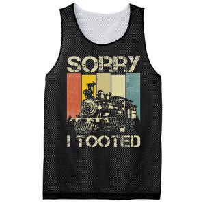 Train Humor Saying Funny Railroad Sorry I Tooted Mesh Reversible Basketball Jersey Tank