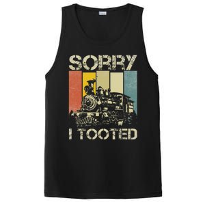 Train Humor Saying Funny Railroad Sorry I Tooted PosiCharge Competitor Tank