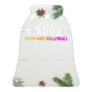 The Hookie South Bay Volleyball Ceramic Bell Ornament